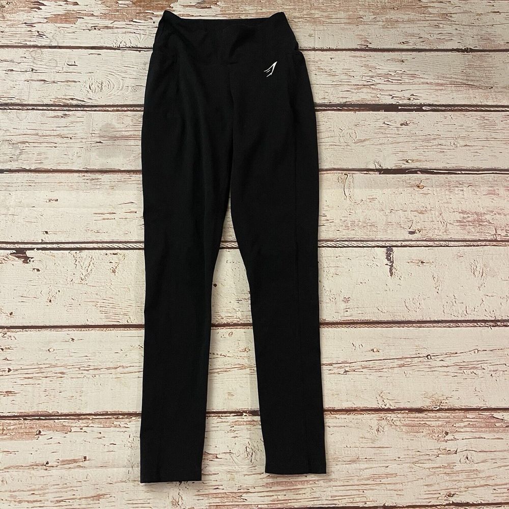 Black Gymshark Women's Super Soft Comfy Leggings Small Activewear Inseam‎ 28"